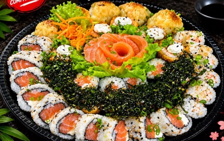 Combo especial de sushi de salmão